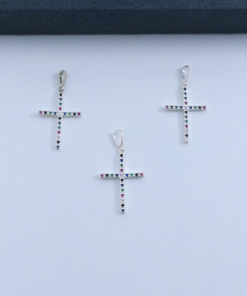 F2-25 PINGENTE CRUZ PIFF66 IDEAL PARA CORRENTE DE ATE 2MM  1g  Lote 19