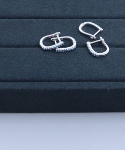 E1-64 Argola Cravejada Importada Azul   1.65g Lote 18