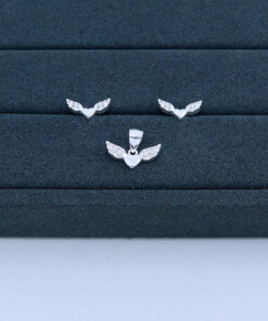 B1-32 CONJUNTO CORAÇÃO C/ASAS IMPORTADO LUXO 2,8g Lote 17