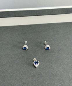 B3-49 Conjunto Coração Cravejado Importado  3,25g Lote 17