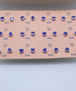 J3-27 BRINCO CRAVAÇÃO INGLESA CORAÇÃO AZUL BIC 6MMM