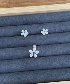 B5-86 Conjunto Flor Cravejado Importado  2,3g Lote 17