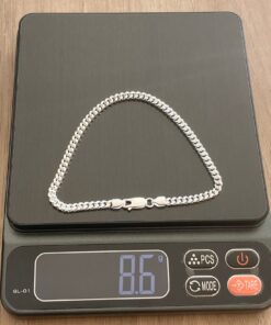 L2-52 Pulseira Miami Curb “Cubana” 4mm  21cm F110, 8,60g  Lote 1