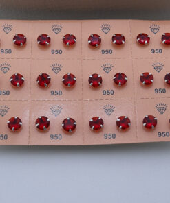 K5- BRINCO REDONDO 8MM VERMELHO MÍN. 6 UNID.