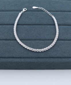 H1-39 Pulseira Riviera Unissex 3mm 5,8g Lote 14