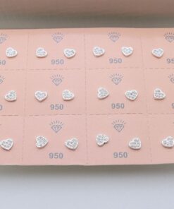 J2-139 Brinco Coração Cristal 0.85g Lote 19