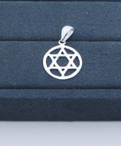 M4-65 Pingente Masculino Estrela de Davi  TAM: 2.5cm  1.1g Lote 2