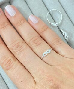 P7-6 Anel Infinito Cravejado 0.88g Lote 19