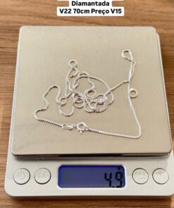 L4-25 CORRENTE VENEZIANA DIAMANTADA V22 70CM  LOTE 3