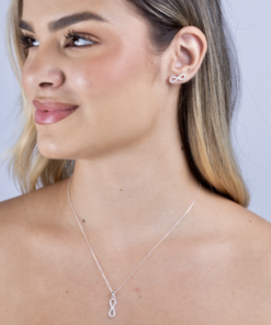 B6-11 Conjunto Cravejado Importado Sem Corrente  2,2g Lote 17