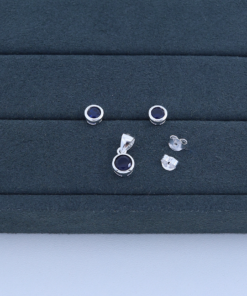 B2-34 CONJUNTO REDONDO CRAVEJADO IMPORTADO  2,25g LOTE 17