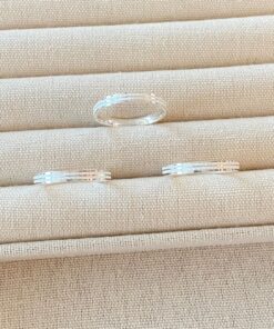 Aliança 3mm Reta diamantada 2 rebaixo lateral  , friso central Anatômica  Lote 13