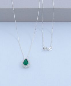 B1-57 Colar Cravejado Gota Peso Aproximado  2.2g  Lote 17