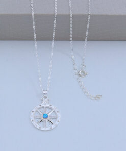 C1-53 COLAR IMPORTADO BÚSSOLA  45CM EXTENSOR Peso Aproximado 2,9g Lote 17