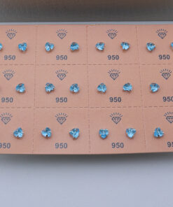 K5 Brinco Coração 5mm Azul Céu