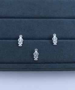 F2-82 Pingente Nossa Senhora das Graças Cravejado Importado 0,6g  Lote 17