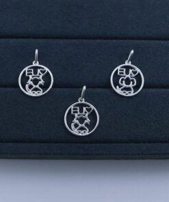 F3-61 Pingentes EU AMO GATO 1.1g Lote 20