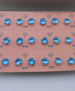 K5- BRINCO REDONDO 8MM AZUL PISCINA  MÍN. 6 UNID.