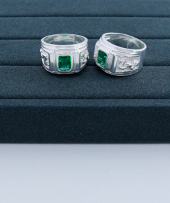 Q3-1 ANEL PEDRA VERDE MASCULINO ESPECIAL 7,7G LOTE 8