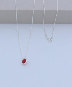 B4-21 Colar Ponto Luz Vermelho