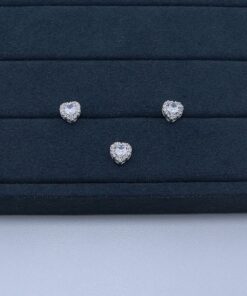 F2-95 Pingente Coração Cravejado Cristal 0.75g Lote 19