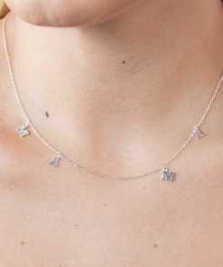 B2-65 Colar Cravejado Importado Prata 925 Peso Aproximado 2g Lote 17