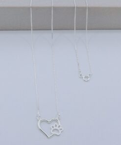 B4-76 Colar Coração Patinha 1.9g Lote 17