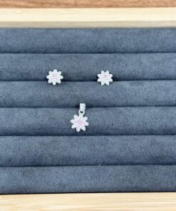 C3-65 Conjunto Flor Cravejado Importado  1,9g Lote 17