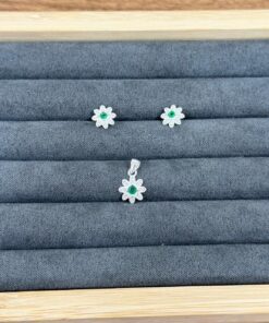 C3-66 Conjunto Flor Cravejado Importado  1,8g Lote 17