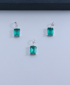 F4-39 Pingente Quadrado Turquesa  1,6g Lote 19