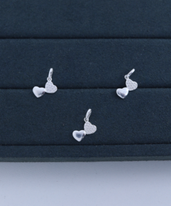 F3-79 Pingente  Importado Dois Corações 0,6g Lote 17