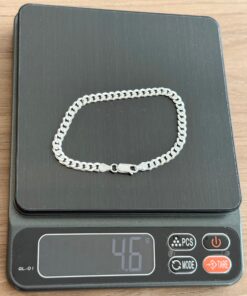 L4-50 Pulseira Grumet 4,6mm 18,5cm DC B F120, 4,60g   Lote 1