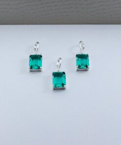 Alternative view of F4-39 Pingente Quadrado Turquesa  1,6g Lote 19