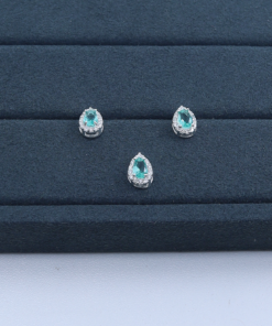 B1-84 Conjunto Cravejado Gota Turmalina 2,1g  Lote 17