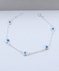 H1-84  Pulseira Olho Grego 2.2g Lote 16