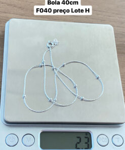 L1-33 CORRENTE CARDANO COM BOLA 40CM F040  LOTE 6