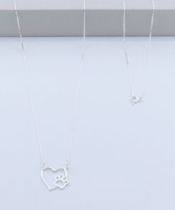 B2-92 Colar Patinha Coração 2.07g Lote 17