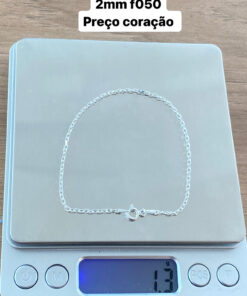L5-19 Pulseira  Cartier Anchor 2mm F050, 1.3g  Lote 5