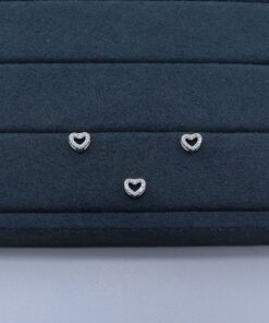 F2-79 Pingente Coração Cervejado Cristal  0.30g Lote 19