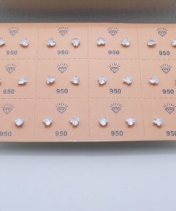 A1-12 Brinco Coração 5mm, MÍNIMO 6 PARES