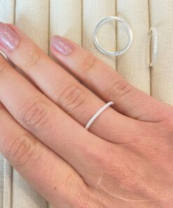 R1-6 Meia Aliança Cravejada Importada 1.3g lote 17