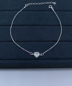 B5-69 Colar Importado Coração Cravejado Cristal 1.96g Lote 17