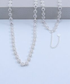 B1-66 Colar Swarovski 925 Importada 40+5cm Peso Aproximado 19.6g Lote 17