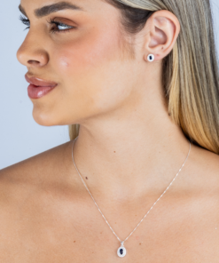 B2-26 CONJUNTO OVAL CRAVEJADO IMPORTADO SEM CORRENTE  2,6g Lote 17