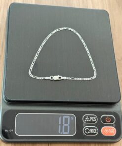 L1-35 Pulseira 3x1 Fígaro 2mm N F060 Lote 3