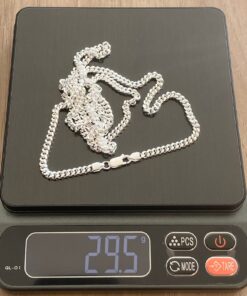 L2-57 Corrente Miami Curb “ Cubana” 4mm  70cm F110  Lote 1