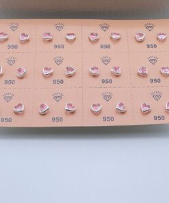 J3-25 BRINCO CRAVAÇÃO INGLESA CORAÇÃO ROSA 6MMM