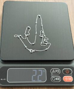 L2-60 CORRENTE V15 COM BOLINHA DIAMANTADA 40CM N 2,2g Lote 5