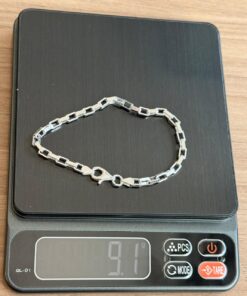 L5-2 Pulseira Veneziana Longa 4mm 20cm B F035, 9,10g Lote 4