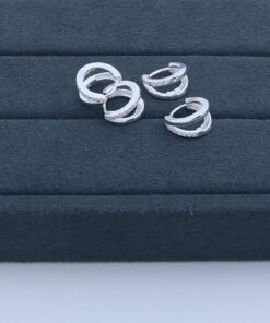 E3-39 Argola Cravejada Importada Verde 2.64g Lote 18